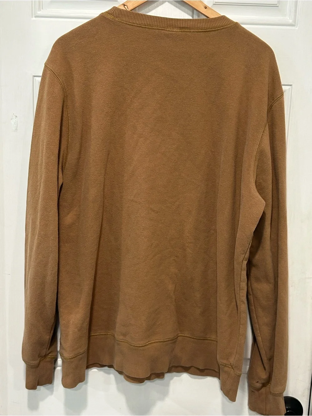 The North Face Men's Long Sleeve Heritage Patch Crew Brown Utility Sweatshirt XL